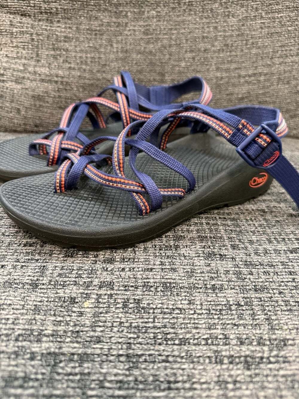 Chaco Women's ZX/2 Cloud Sandals Size 8 Navy Blue Patterned Straps